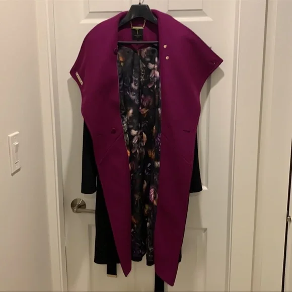 Ted baker wrap coat size 4 - Picture 3 of 13
